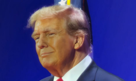 WATCH: Trump Unveils New Impression Of Biden Stumbling Around The Stage – And The Crowd Loves It
