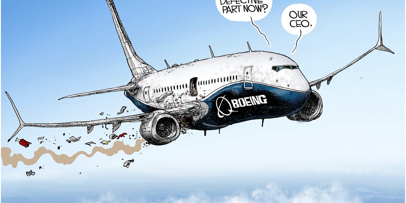 Michael Ramirez: Boeing's CEO Defect 03-18-24 