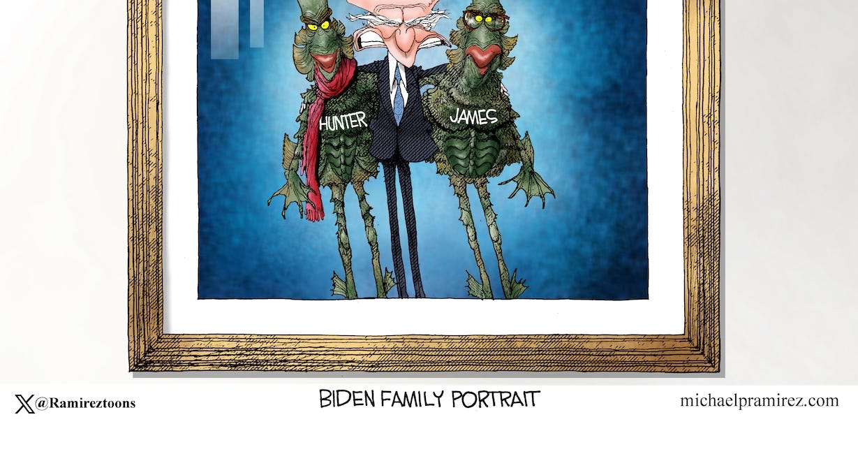 Michael Ramirez: Biden Family Portrait 03-07-24 