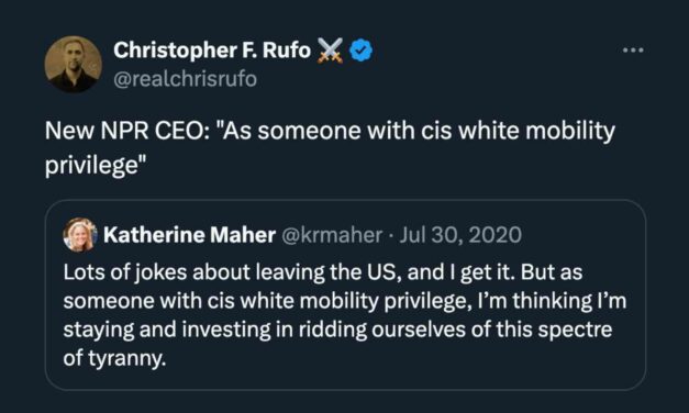 Chris Rufo is sharing old tweets from NPR’s new CEO and his summaries are sending me … get in here for the funniest ones 💀