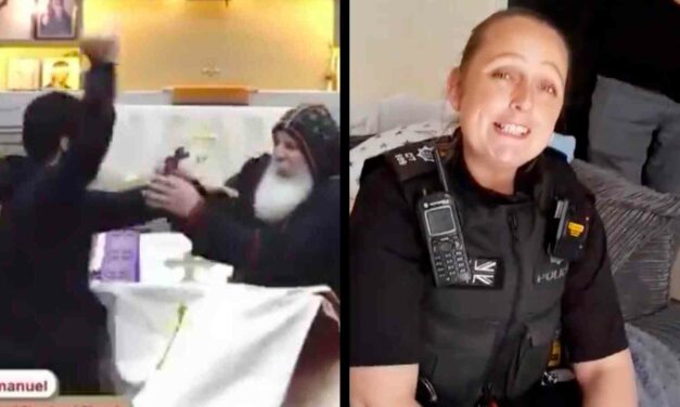 VIDEO: British police interrogate man who asked priest if Christians should “take a stand” after Australian bishop was stabbed in the face