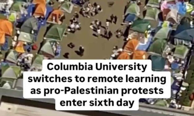 Columbia University had to hold classes remotely on Monday due to ongoing protests