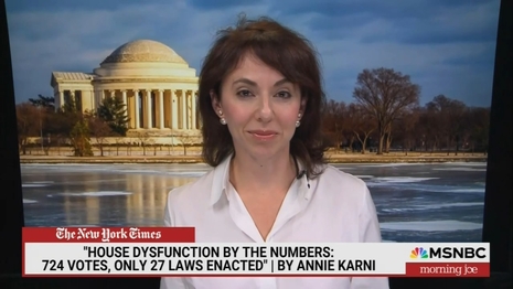 NYT’s Annie Karni Pouts Over Speaker Johnson Doing ‘What Passes for Brave in Today’s GOP’