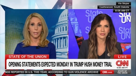 ‘No Evidence’! Dana Bash Yells at Gov. Kristi Noem Over Who’s Behind the Trump Trial