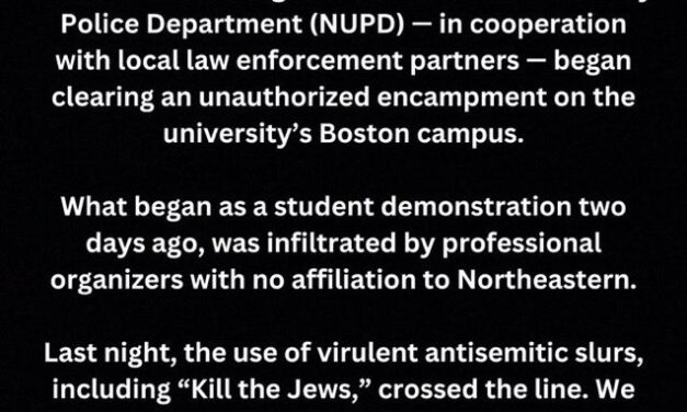 BREAKING VIDEO: Northeastern University sends in police in riot gear to break up pro-Hamas encampment