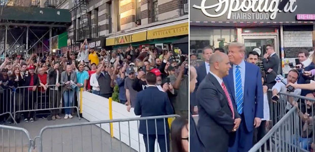 WATCH: Trump draws a large MAGA crowd in Harlem