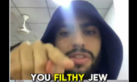 [VIDEO] – Arab man threatens Jewish man online, shows off his Nazi flag…