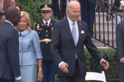 ELDER ABUSE: Frustrated Jill Drags Senile Joe Away During White House Ceremony