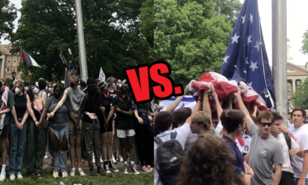 Watch: Pro-Hamas students at UNC take down the American flag, until frat bros get involved and save the day