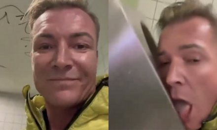 Shocking video shows German politician getting “inappropriate” with a public toilet