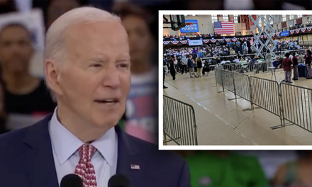 Watch: Joe Biden draws literally tens of people to a Philly gym, where his brain malfunctions in real time