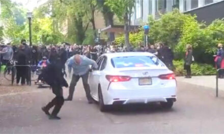 [VIDEO] – Driver makes wrong turn on street with Antifa mob in Portland, car gets destroyed and he’s in hospital