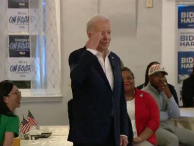 THIS IS BRUTAL: Confused Biden Smiles, Laughs, Salutes No One in Sad Display