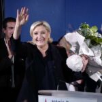 Le Pen Celebrates Early Projections Showing Her Party With Massive Win in French Assembly Election
