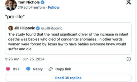Tom Nichols Pals Around With Pro-Aborts Complaining About 1000s of Babies Being Born ‘Who SHOULDN’T Have’