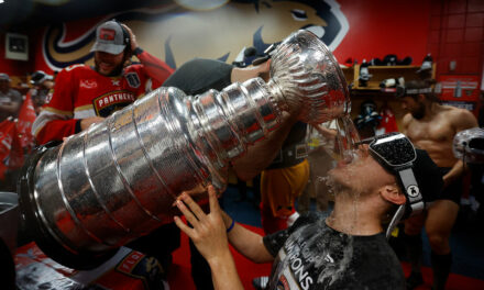 Panthers Take Stanley Cup For A Swim, Waterboard A Guy With Beer