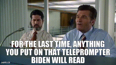 This is how Joe Biden SHOULD respond when he reads the teleprompter instructions