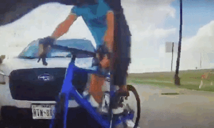 Video shows lunatic run over cyclists near Dallas-Fort Worth airport