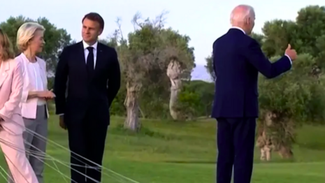 CNBC, Ex-Senator Heidi Heitkamp Imply Video of Biden Wandering Off at G-7 Is a ‘Deepfake’
