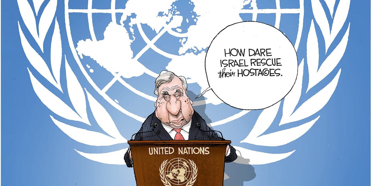 Michael Ramirez: U.N. Outrage 06-18-24