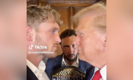 Watch: Logan Paul faces off with Donald Trump, and the former president brings the WWE champ presents
