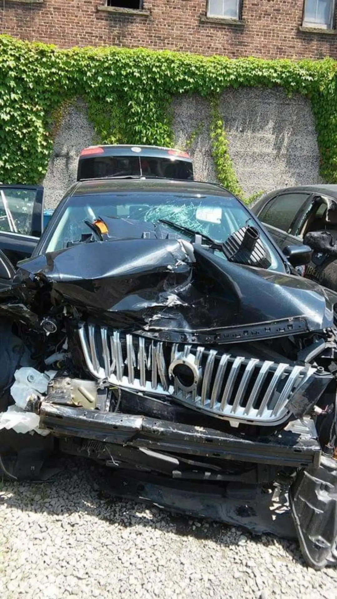 Edward X. Young of New Jersey says he was lucky to survive after his black Mercury Milan  crashed near Newark, N.J., on May 31, 2015. (Courtesy of Edward X. Young)