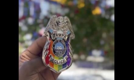Watch: Tampa police department shows off their LGBTQ+ police badges for Pride month