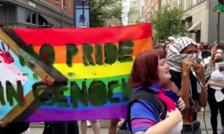 WATCH: Free Palestine activists BLOCK gay pride parade in Philly