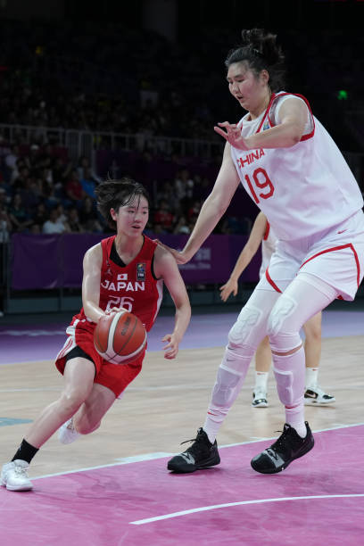 Zhang Ziyu of China in action during FIBA U18 Women's Asia Cup 2024 match between China and Japan on June 26, 2024 in Shenzhen, China.