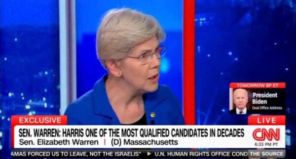 Elizabeth Warren Says Kamala Harris’s Biggest Accomplishment as VP was Visiting an Abortion Clinic