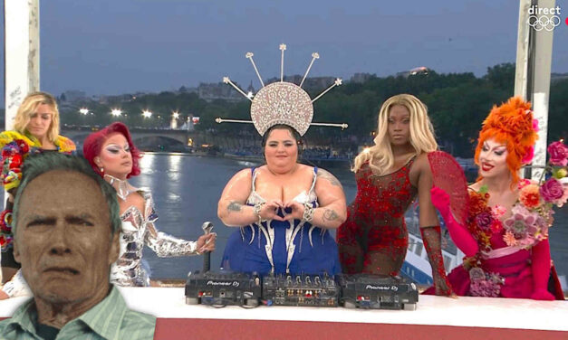 The opening ceremony at the Olympics parodied the Last Supper with drag queens and an obese woman in an aureole