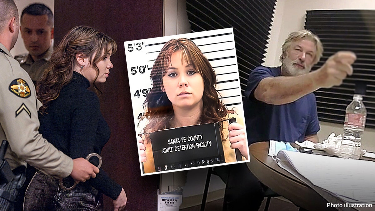 Hannah Gutierrez Reed in court along with her mugshot and Alec Baldwin being interviewed