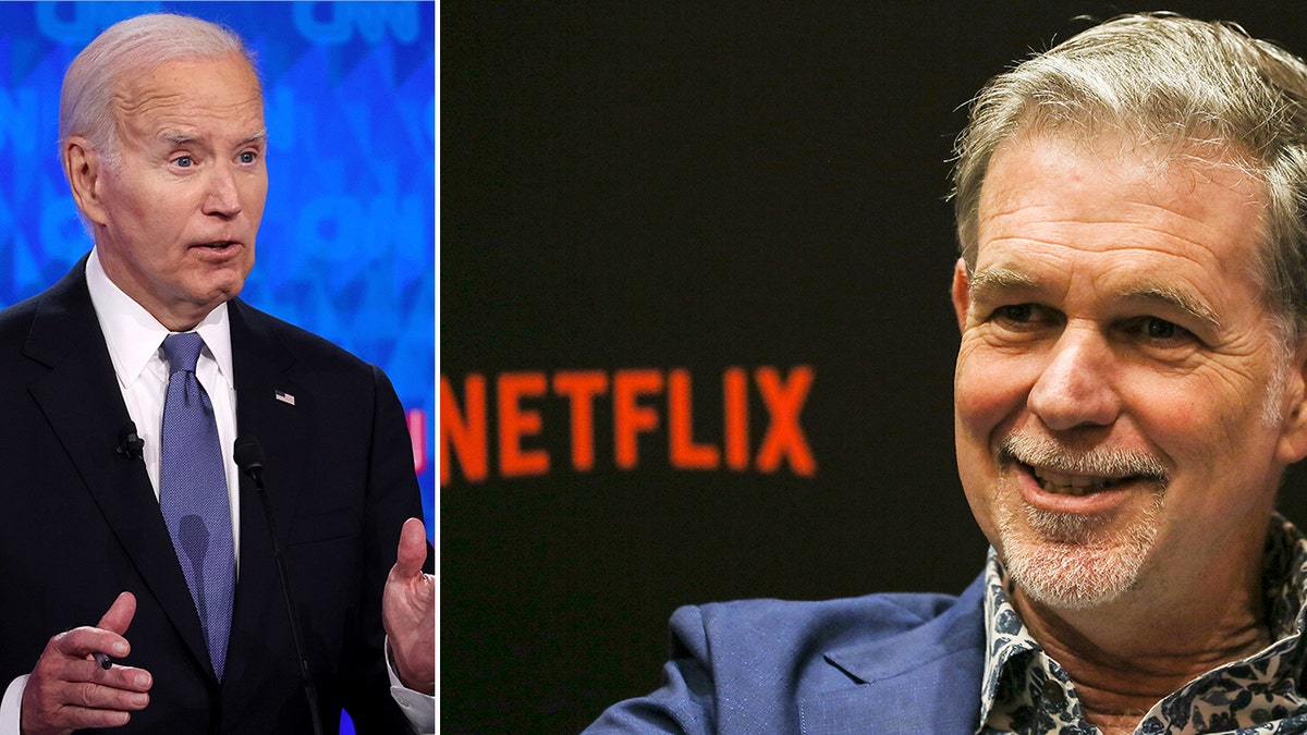 Joe Biden and Netflix co-founder Reed Hastings