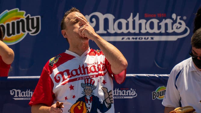 Joey Chestnut Wins Hot Dog Eating Contest On World Record Performance