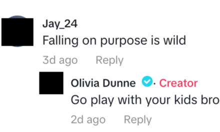 Olivia Dunne Headshots Troll With Savage Reply