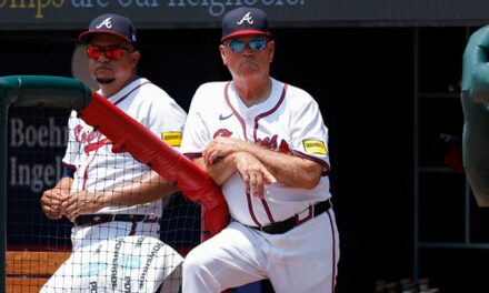 Braves Manager Brian Snitker Punished By Foul Ball To The Junk