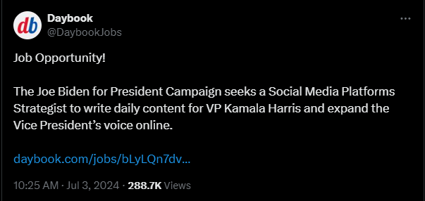 “Interesting Timing” – VP Harris Seeking New Social Media Strategist