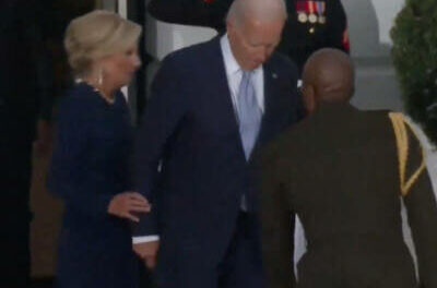 NURSE JILL: First Lady Physically Places Biden at NATO Dinner, Tells Him Where to Stand