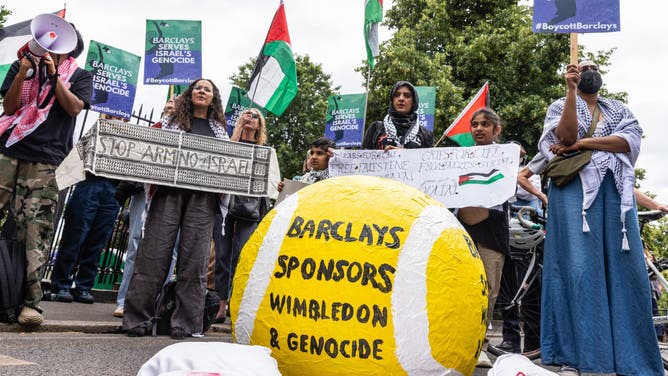 Anti-Israel protesters chanted 