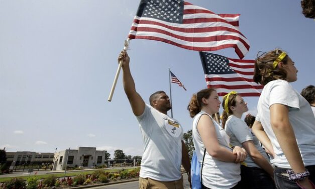 High School Students Rally After School Prohibits Student From Flying the American Flag on His Truck