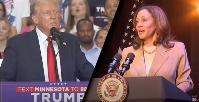 Trump and Harris