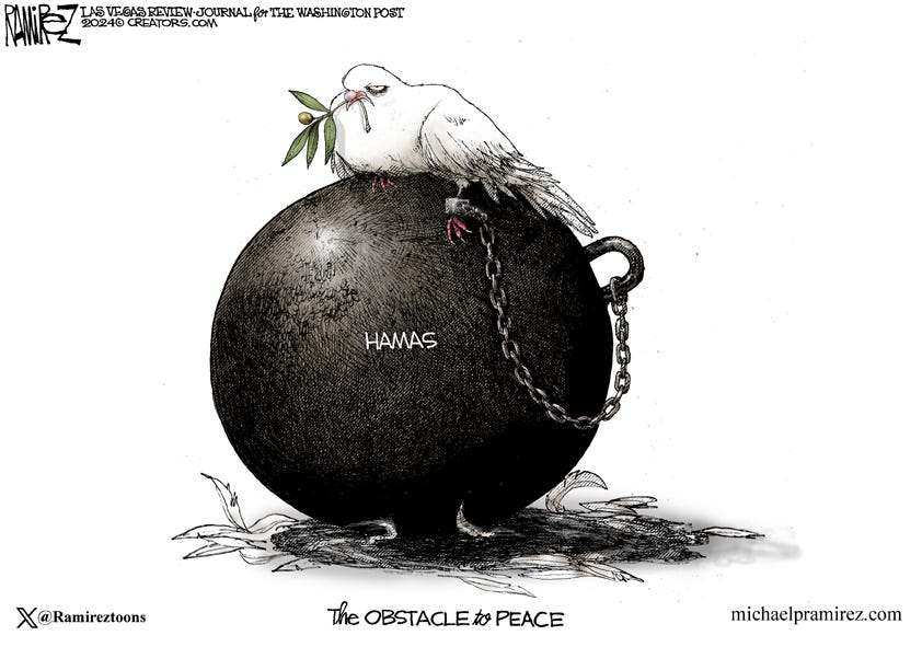 Michael Ramirez: Peace Blocks 08-27-24