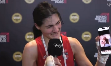 Watch: Olympian forced to fight a man(?) made this heartbreaking dedication to her late father