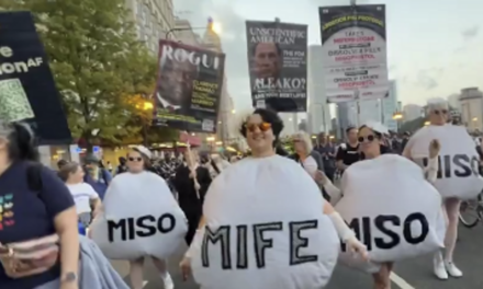 Watch: There are people dressed as abortion pills and marching outside the DNC for some reason