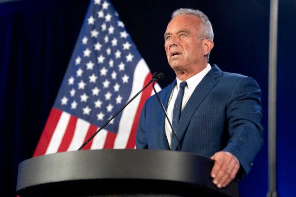 Independent presidential candidate Robert F. Kennedy Jr. gives remarks at the Renaissance Phoenix Downtown Hotel in Phoenix on Aug. 23, 2024. (Rebecca Noble/Getty Images)