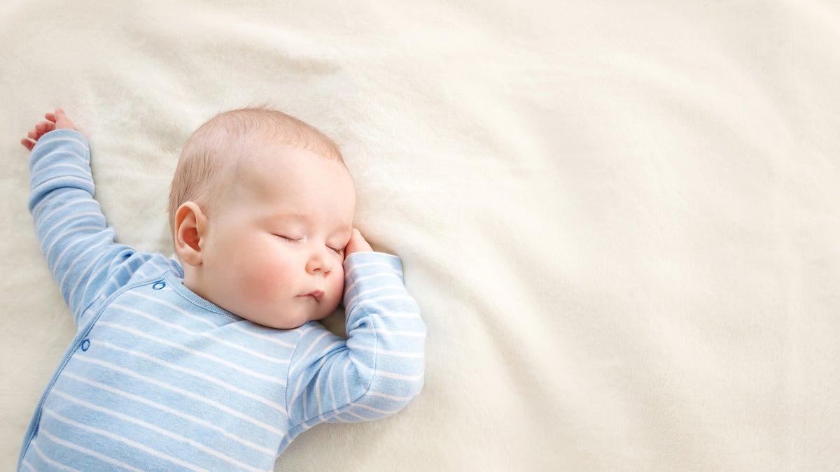 Baby in crib