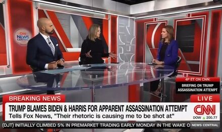 CNN Decries Trump Calling out Democratic Rhetoric for Attempts on His Life