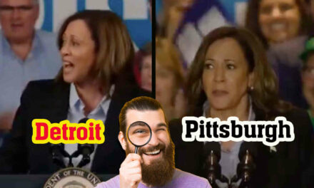 See if you can spot the difference between Kamala in Detroit and Kamala in Pittsburgh