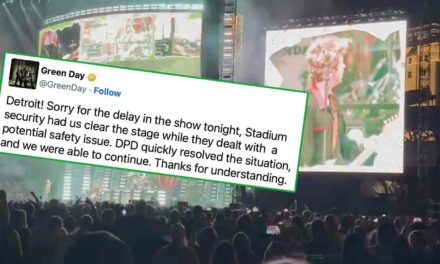 Watch as Green Day flees the stage after a drone threat in Detroit