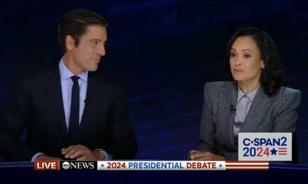 Moderators Call Timeout To Huddle And Discuss Strategy With Kamala